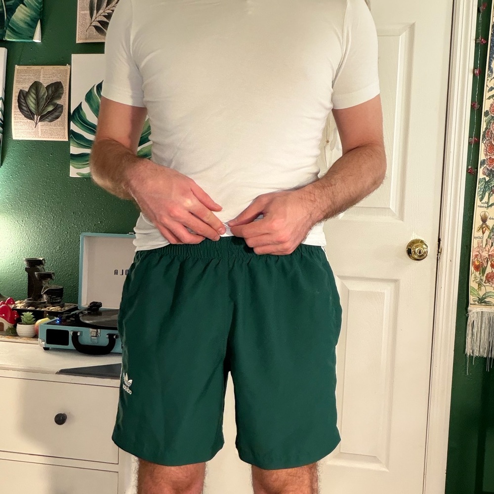adidas Green Men Swim Hybrids